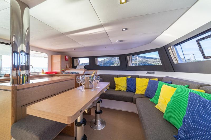 Book yachts online - catamaran - Dufour 48 Catamaran - YAM - BLUE HULL, AC+GEN., UNDERWATER LIGHTS - rent