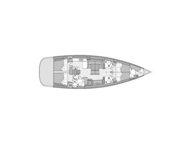 Book yachts online - sailboat - Oceanis 54 - Angelina - rent