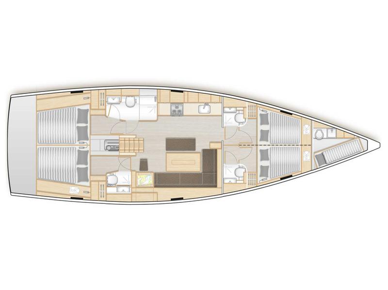 Book yachts online - sailboat - Hanse 508 (A/C, Gen. Water maker) - Planaria - A/C, Gen. 10kVA, Watermaker 160L/h, eWinch - rent