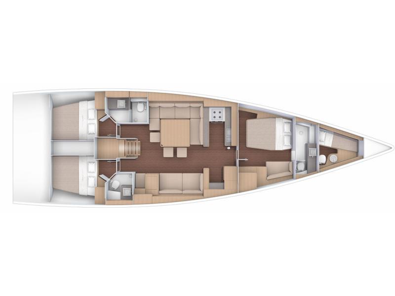 Book yachts online - sailboat - Dufour 56 Exclusive - Cavaliere CAST(Ac+Gen+Wm+Bbq) - rent
