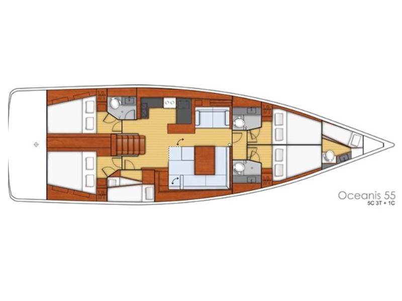 Book yachts online - sailboat - Oceanis 55 - LUCKY TRADER (generator, air condition) - rent