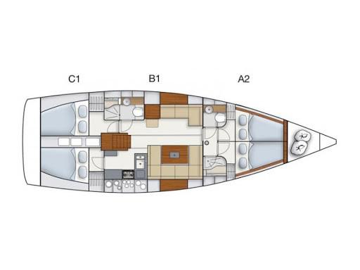 Book yachts online - sailboat - Hanse 445 - Luna dei mari - rent