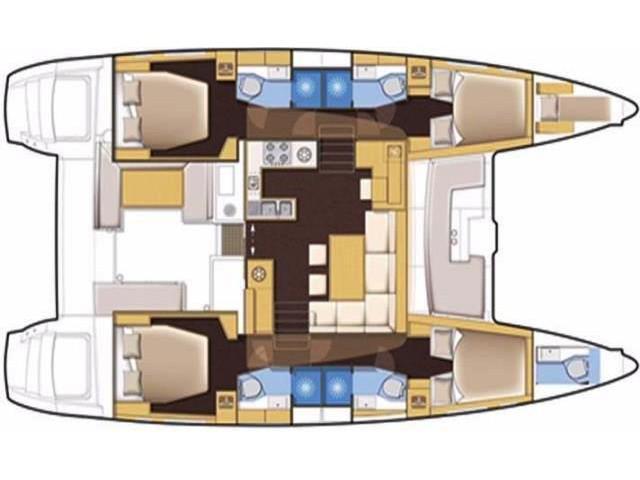 Book yachts online - catamaran - Lagoon 450  Flybridge - Lu Lu - rent