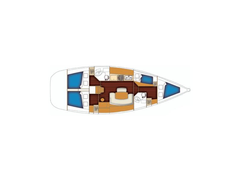 Book yachts online - sailboat - CYCLADES 43.4 BT - LEVANT - rent