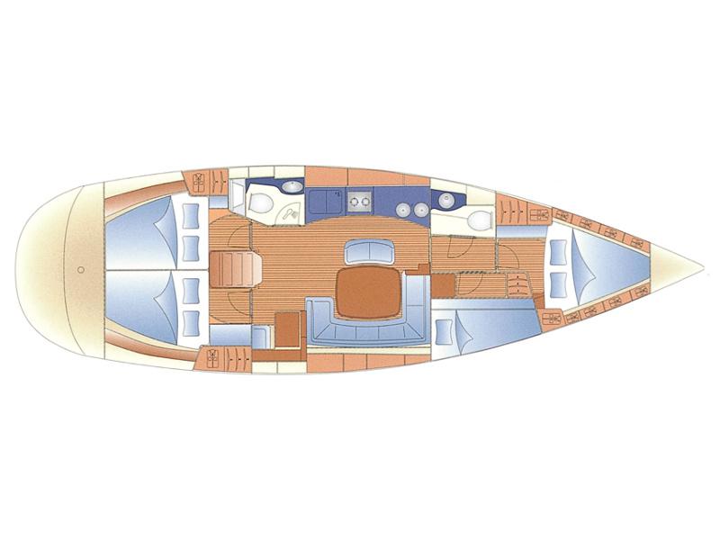 Book yachts online - sailboat - BAVARIA C 46 BT (05) - MAESTRAL - rent