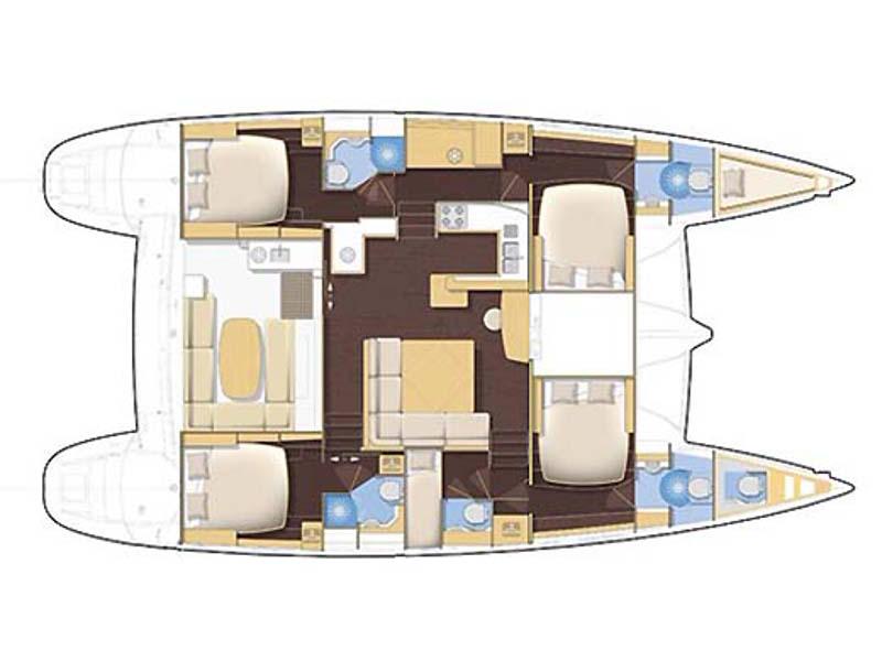 Book yachts online - catamaran - Lagoon 500 - Parana II - rent