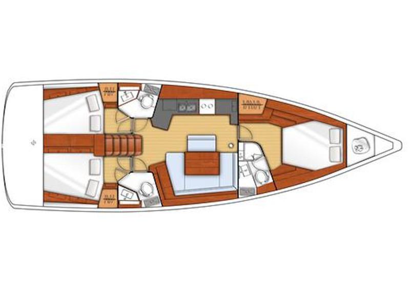 Book yachts online - sailboat - Oceanis 43 - BLACK SHEEP - rent