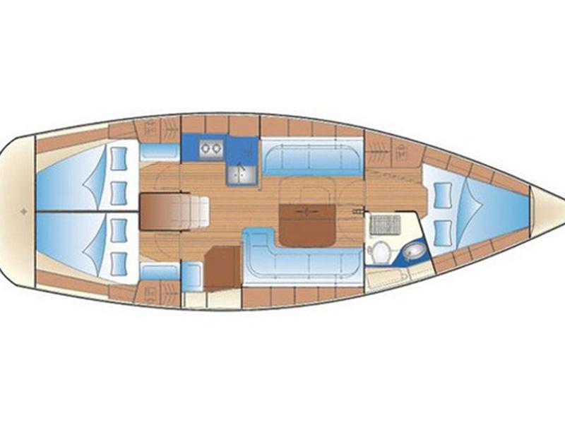 Book yachts online - sailboat - Bavaria 37 Cruiser - Nestor - rent