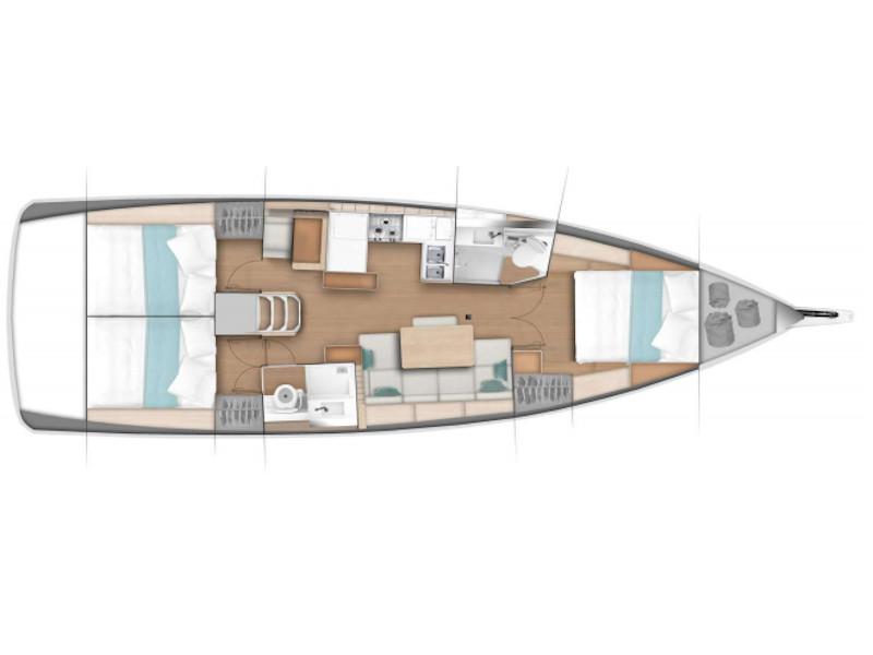 Book yachts online - sailboat - Sun Odyssey 440 - Yakamozi - rent