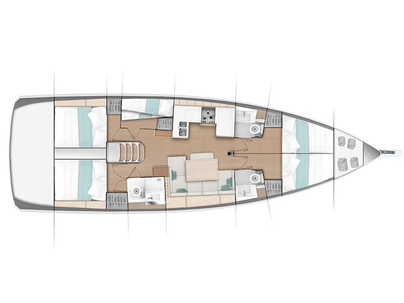 Book yachts online - sailboat - Sun Odyssey 490 - Grazia - rent