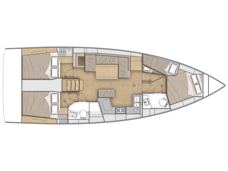 Book yachts online - sailboat - Oceanis 40.1 - Oceanis 40.1 Corfu 4 cabins version - rent