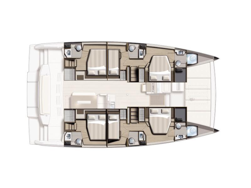 Book yachts online - catamaran - Bali 4.8 - Olea Crewed Elegant Pack - rent