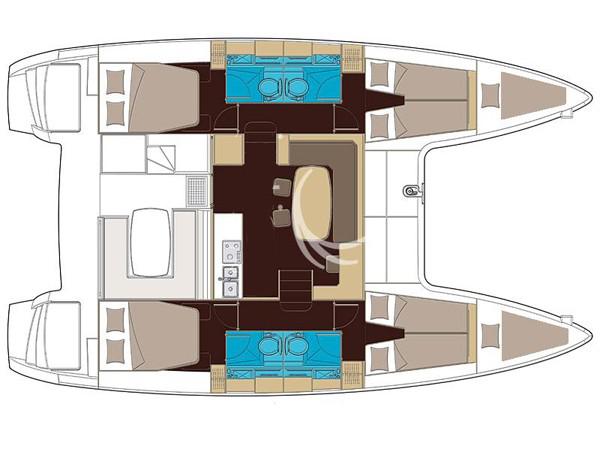 Book yachts online - catamaran - Lagoon 400 S2 - Footprints - rent