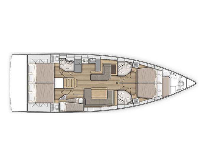 Book yachts online - sailboat - Oceanis 51.1 - RETSINA (5 + 1 cab.) (generator, air condition)  - rent