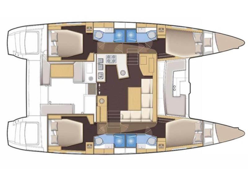 Book yachts online - catamaran - Lagoon 450  Fly - ALKISTIS (generator, air condition, watermaker, undewater lights) - rent