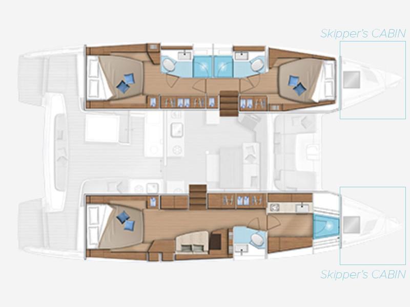 Book yachts online - catamaran - Lagoon 46 owner version - FELIX - rent