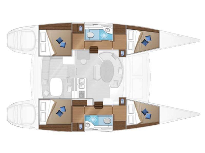 Book yachts online - catamaran - Lagoon 380 S2 - My Princess (NEW SAILS 2022) - rent