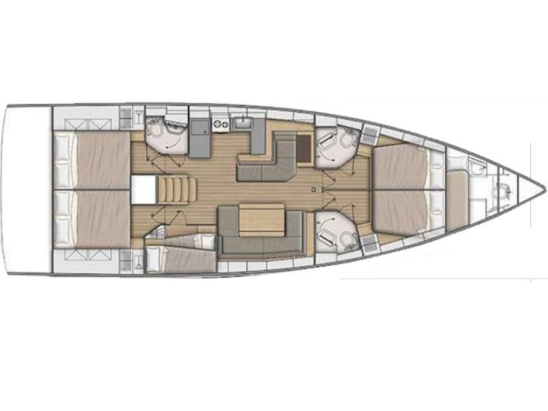 Book yachts online - sailboat - Oceanis 51.1 - Black Swan (A/C - Generator - Watermaker - 12 pax) - rent