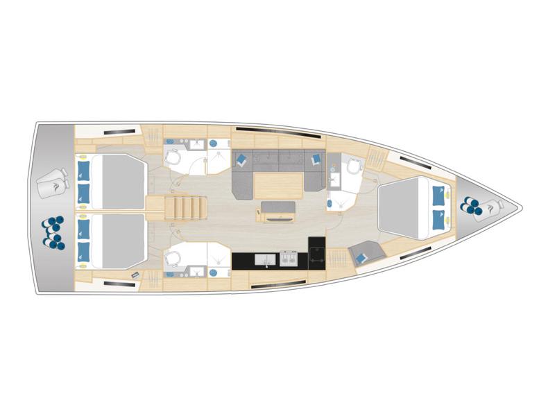 Book yachts online - sailboat - Hanse 460 - Infinity of Horizons - rent