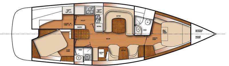 Book yachts online - sailboat - Catalina 45 - Serenity - rent