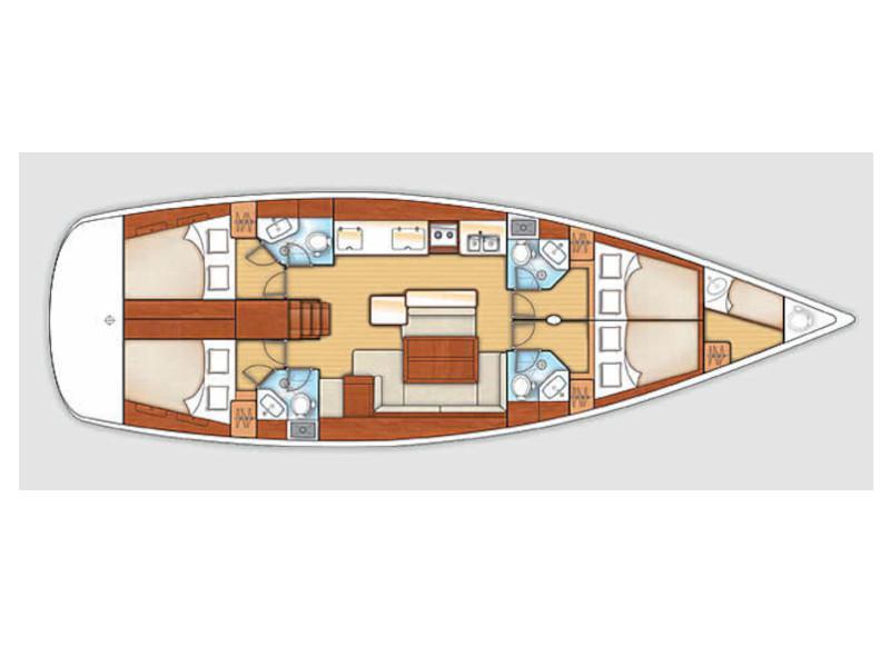 Book yachts online - sailboat - Oceanis 50 - Kookoo (A/C , Generator , Bow Thruster , Solar , Electric winches, Refit 2022) - rent
