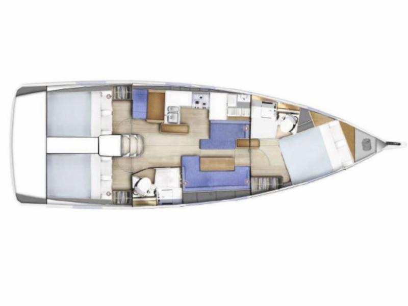 Book yachts online - sailboat - Sun Odyssey 410 - Evnia - rent