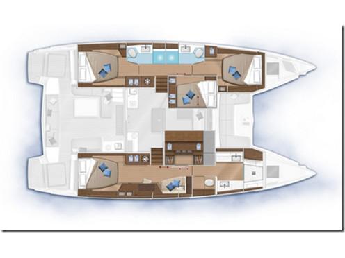 Book yachts online - catamaran - Lagoon 50 owner version - Sapphire - rent
