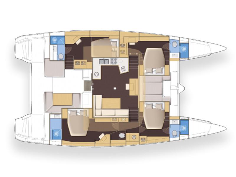 Book yachts online - catamaran - Lagoon 52F - 6 cab (A/C+Gen+WM) - SAILUXE - Fichissimo - rent