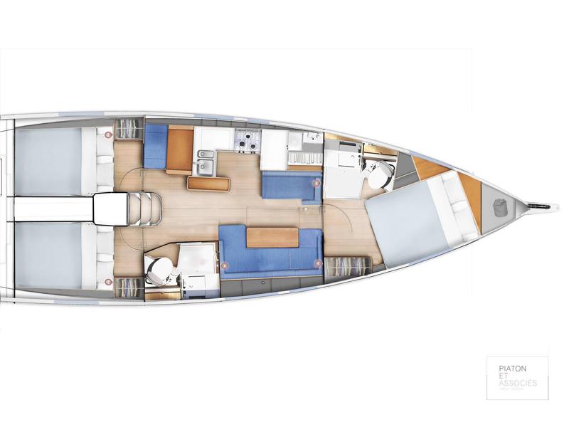Book yachts online - sailboat - Sun Odyssey 410 - NIGHT FLOWER - rent