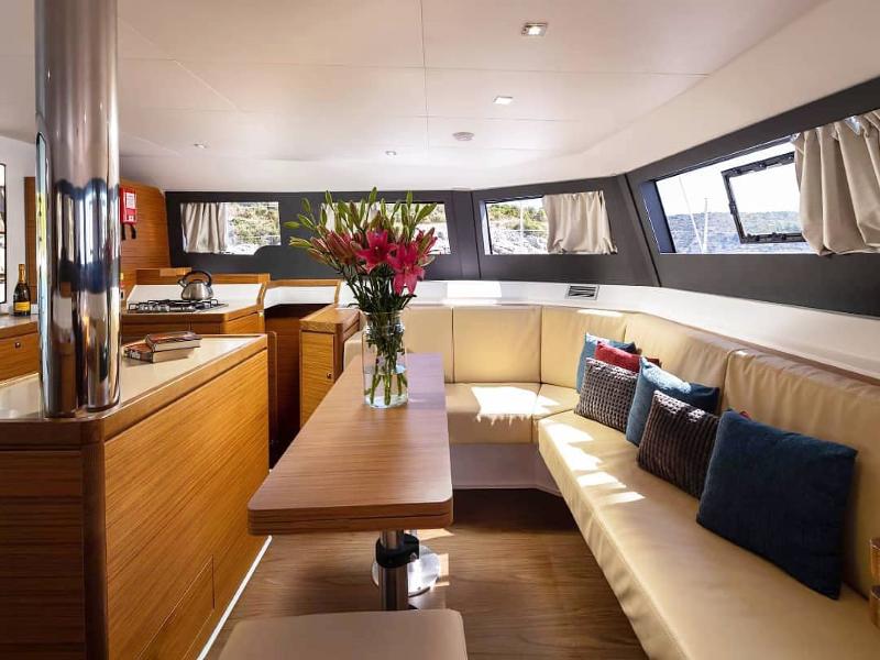 Book yachts online - catamaran - Dufour 48 Catamaran - NN 2 - BLUE HULL, AC+GEN., UNDERWATER LIGHTS - rent