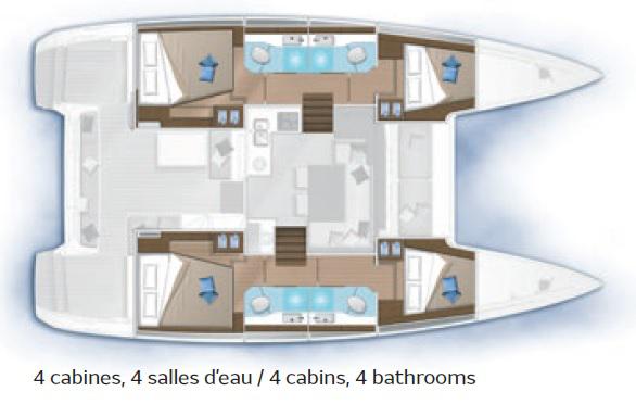Book yachts online - catamaran - Lagoon 40 (2022) - CA101 New Boat 2022 - rent