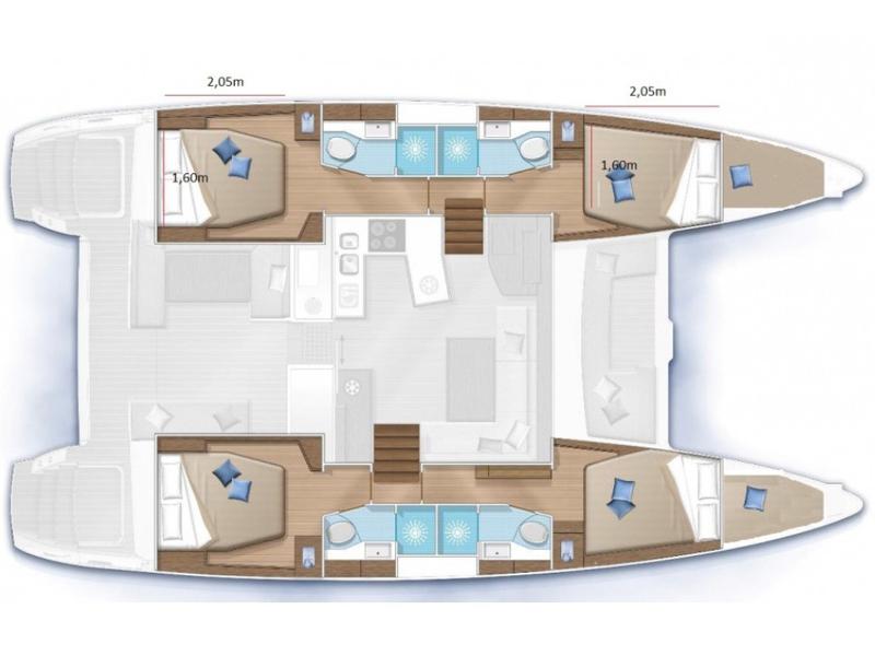 Book yachts online - catamaran - Lagoon 450 Sport - I Love Anna - rent