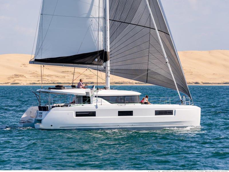 Book yachts online - catamaran - Lagoon 46 (2021) powered by GIN HVAR equipped with generator, A/C (saloon+cabins), ice maker, dishwasher, 2 electric scooter, knee board, 2 SUP, donut, snorkelling equipment - QUEEN NIKA - rent
